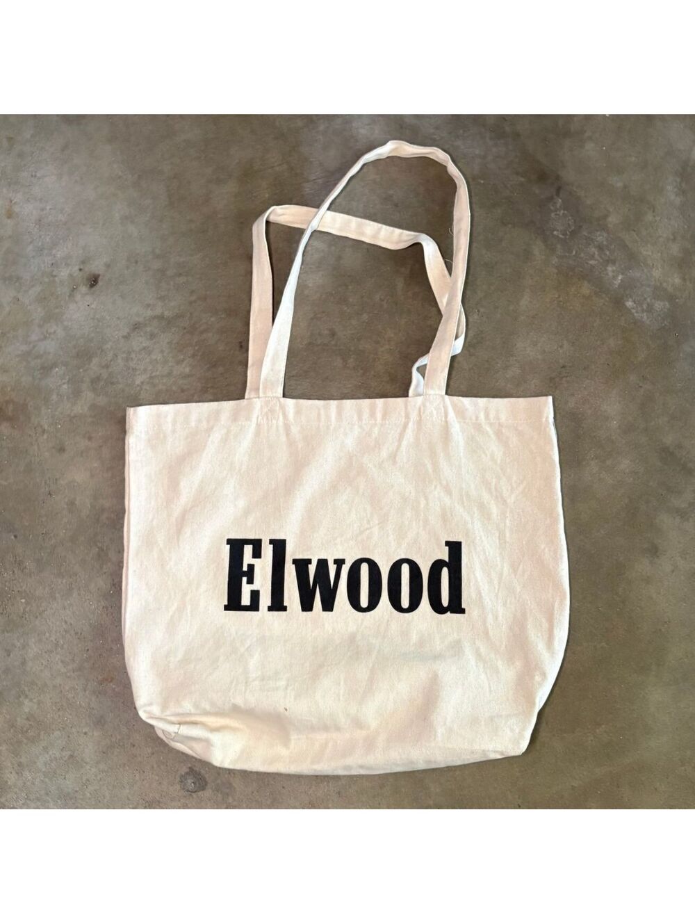 Elwood Canvas Tote Bag with Long Handles, Natural Color